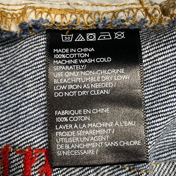 Urban Outfitters BDG Dark Wash Mini Denim Frayed Hem Jean Skirt Size S #0842 - Picture 5 of 9